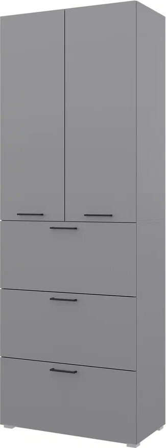 

Шкаф распашной Горизонт Бонн 760 3 ящика (серый графит)