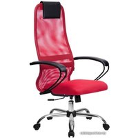 Офисное кресло Metta SU-BP-8 (хром, красный)