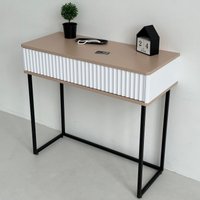 Туалетный столик без зеркала Shtabe Royal 5011 эко (макиато/черный)
