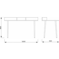 Стол AksHome Jasper 86201 (серый/бук)