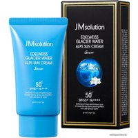 Крем солнцезащитный JMsolution Edelweiss Glacier Water Alps Moist Suncream SPF50+/PA++++ (50 мл)