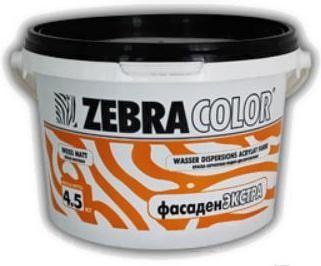 

Краска Zebracolor Фасаден Экстра 1.5 кг (белый)