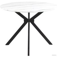 Кухонный стол Signal Aster ASTERBC100 (белый мрамор/черный матовый)