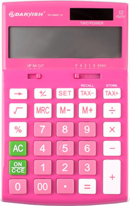 

Бухгалтерский калькулятор Darvish DV-2666T-12PK (розовый)