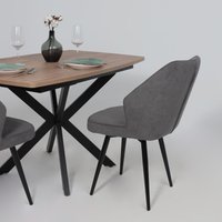 Кухонный стол AksHome Twist (дуб табачный/черный)