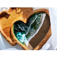 Менажница Wood_N_Sea 2 сердца. Дельфины М2с-3/26