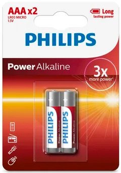 Батарейка Philips Power Alkaline AAA LR03P2B/97 (2 шт)