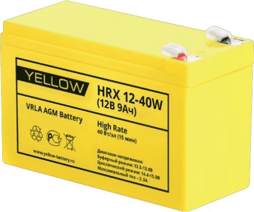 Аккумулятор для ИБП Yellow HRX 12-40W