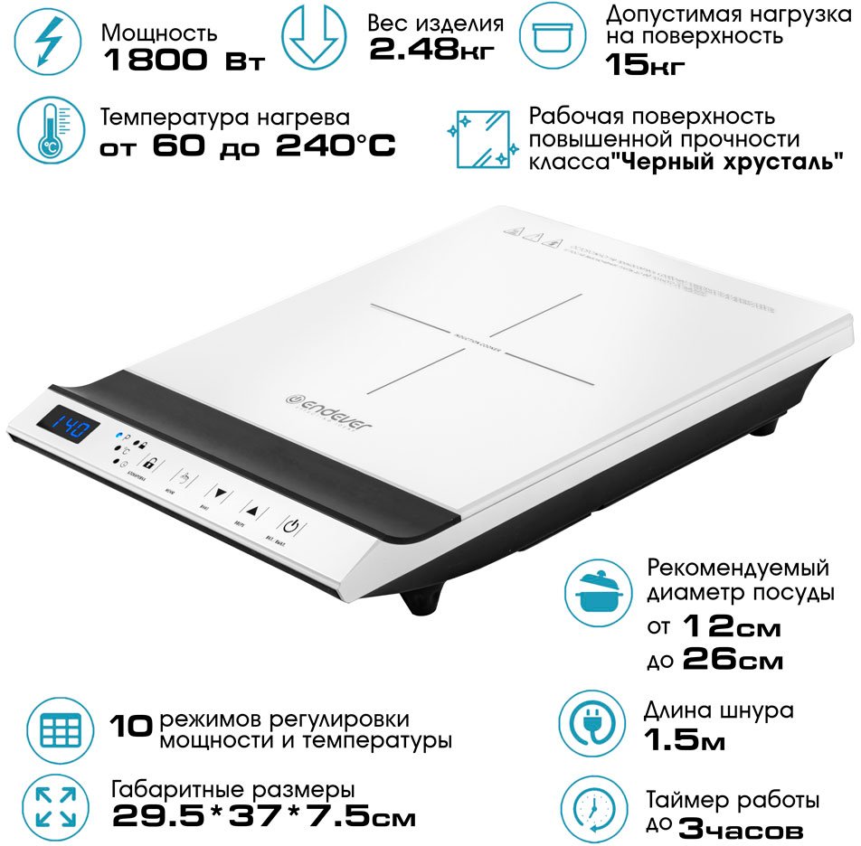 

Настольная плита Endever Skyline IP-68