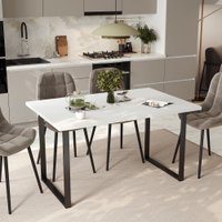 Кухонный стол Mio Tesoro Tako 120x66 (белый/черный)