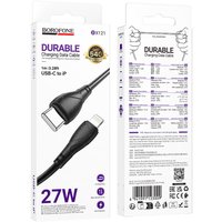 Кабель Borofone BX121 USB Type-С - Lightning (1 м, черный)