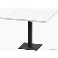 Кухонный стол Millwood Лофт Хельсинки 2 Л 100x100x75 (дуб белый Craft-металл черный)