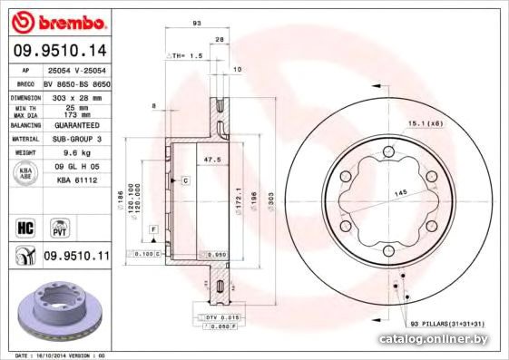 

Brembo 09951014