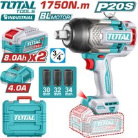 Гайковерт Total TIWLI20175 (с 2-мя АКБ, кейс)