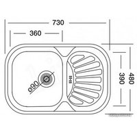 Кухонная мойка Kromevye EC 251 D