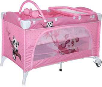 Манеж-кровать Lorelli Travel Kid 2 Layers Pink Panda [10080221637]