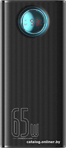Внешний аккумулятор Baseus Amblight Digital Display Fast Charge Power Bank 65W 26800mAh (черный)