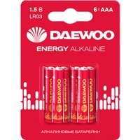Батарейка Daewoo Energy Alkaline LR03 BL-6 (6 шт)
