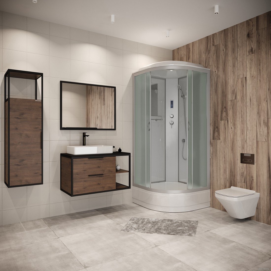 Душевая кабина Niagara NG-3301-14P 90x90x215 (матовое стекло)