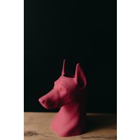 Кашпо К.РАМА Доберман (малиновый)