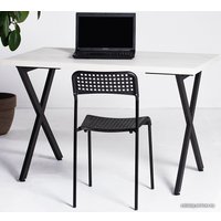 Кухонный стол Millwood Лофт Хьюстон Light 120x70 (36 мм, белый Craft/черный)