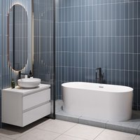 Ванна Wellsee Chalice Perfection 166x77 230601003 (отдельностоящая ванна белый глянец, экран, ножки, сифон-автомат матовый черный)