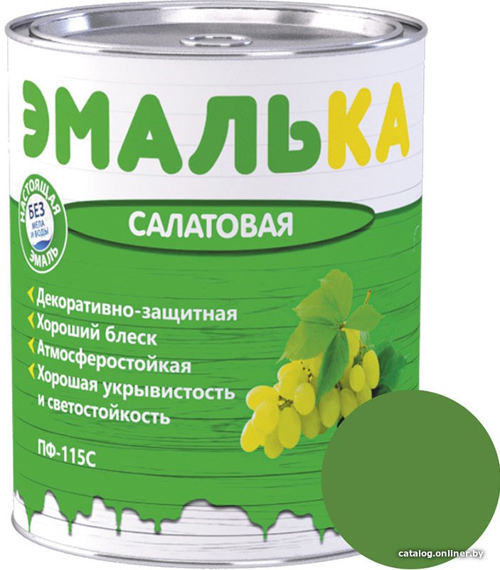 Краска Эмалька ПФ-115 С 0.9 л (салатовый)