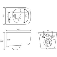 Унитаз подвесной Vincea Core VT1-28 (белый)