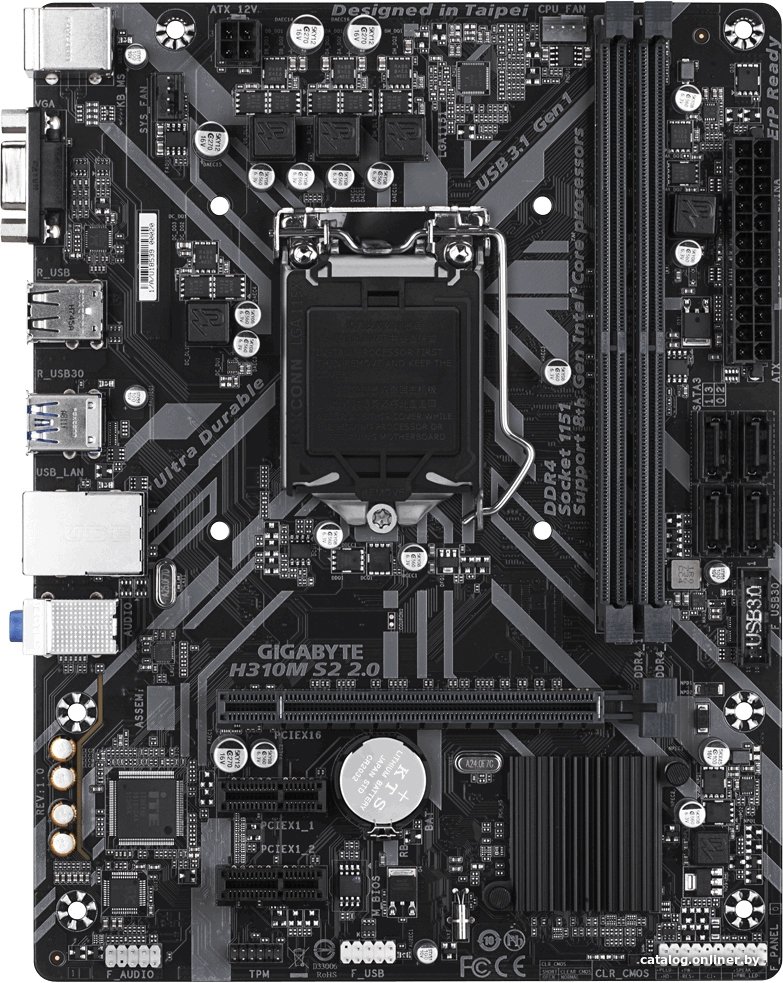 Материнская плата Gigabyte H310M S2 2.0 (rev. 1.0)