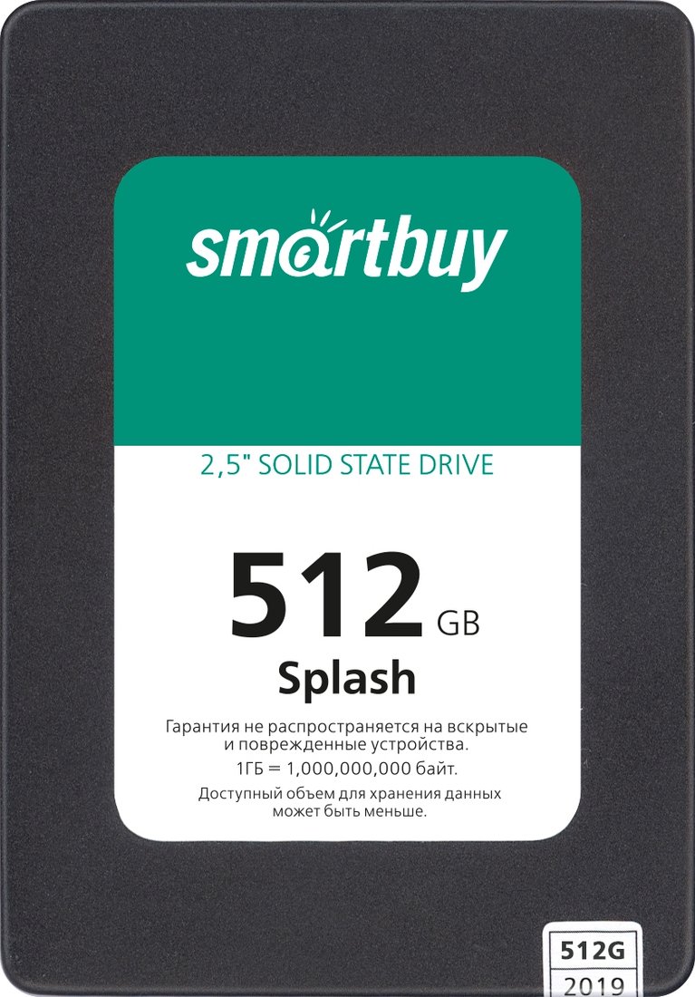 

SSD SmartBuy Splash 2019 512GB SBSSD-512GT-MX902-25S3