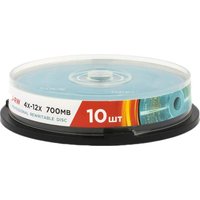 CD-RW диск Mirex 700Mb 12х UL121002A8L (10 шт.)