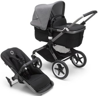 Bugaboo Fox 3 (2 в 1, graphite midnight black/grey melange)