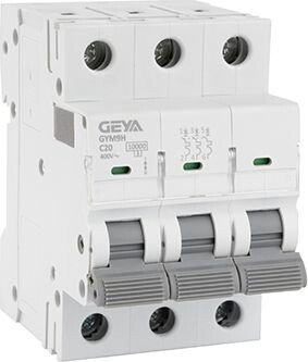 

Выключатель автоматический GEYA GYM9H-3P-20C 3P 20A C 10kA 3M GYM9H3P20C