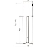 Кухонная вытяжка Weissgauff Sun 1400 Island BLDC Black