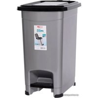 Мусорное ведро Эльфпласт Slim EP558 15 л (серо-черный)