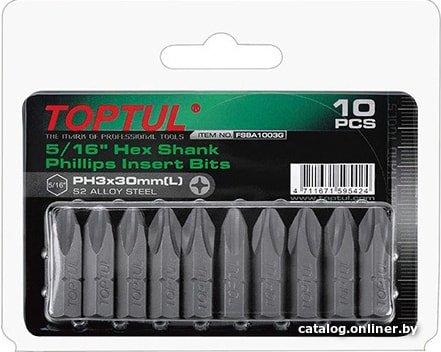 Набор бит Toptul FSBA1003G (10 предметов)