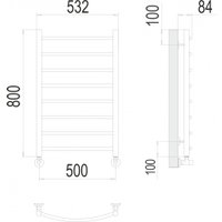 Полотенцесушитель TERMINUS Классик П8 500x800 (RAL 9003, белый)