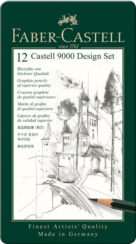 

Набор простых карандашей Faber Castell 9000 4B-6H 119064 (12 шт)