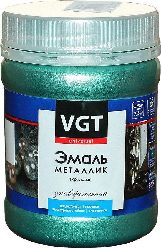 

Эмаль VGT Универсальная Металлик ВД-АК-1179 230 г (изумруд)