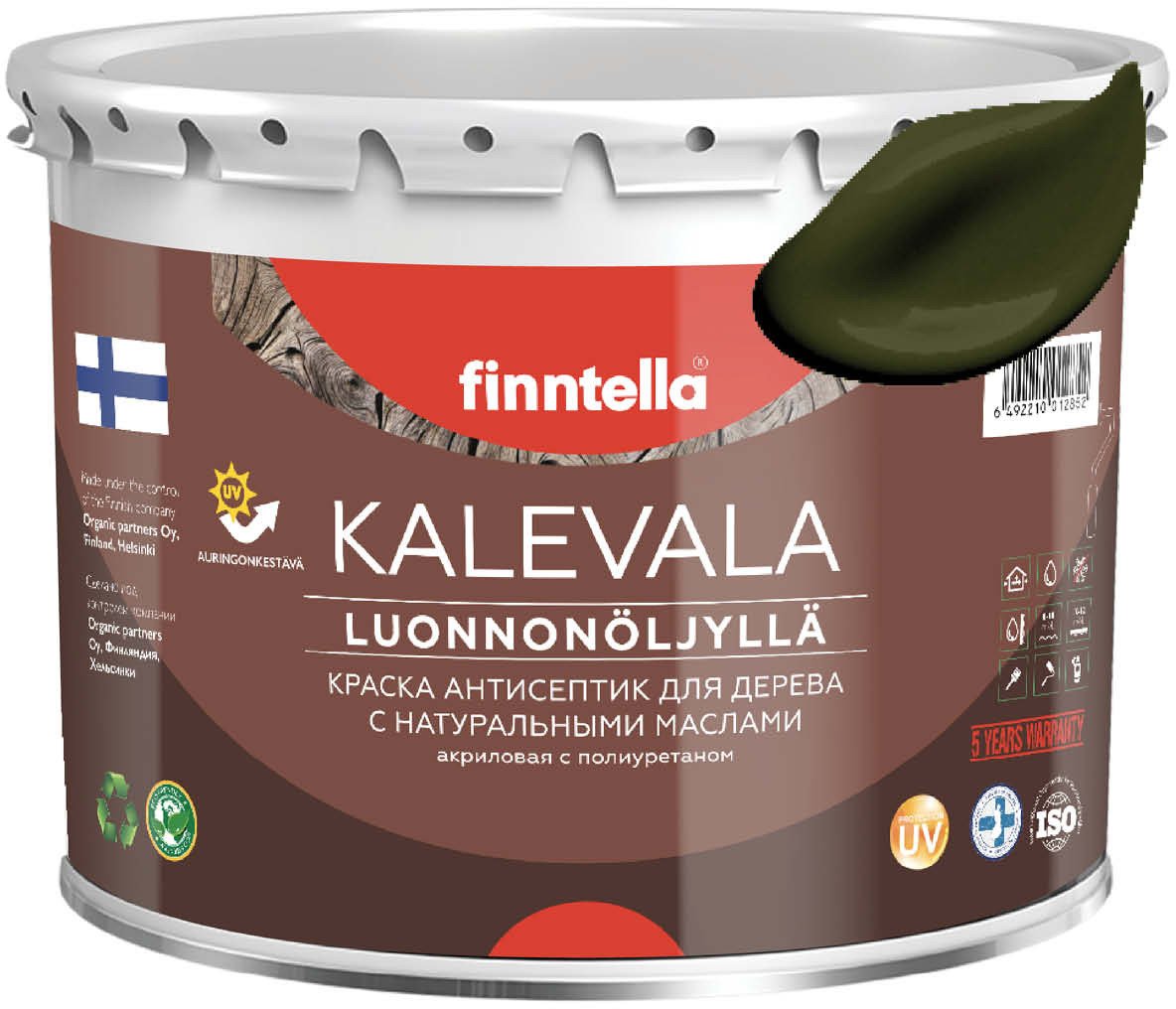 

Краска Finntella Kalevala Kombu F-13-1-3-FL020 2.7 л (зеленый/коричневый)