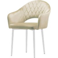 Стул Памир София F06 Поворотный (светло-бежевый/белая опора)