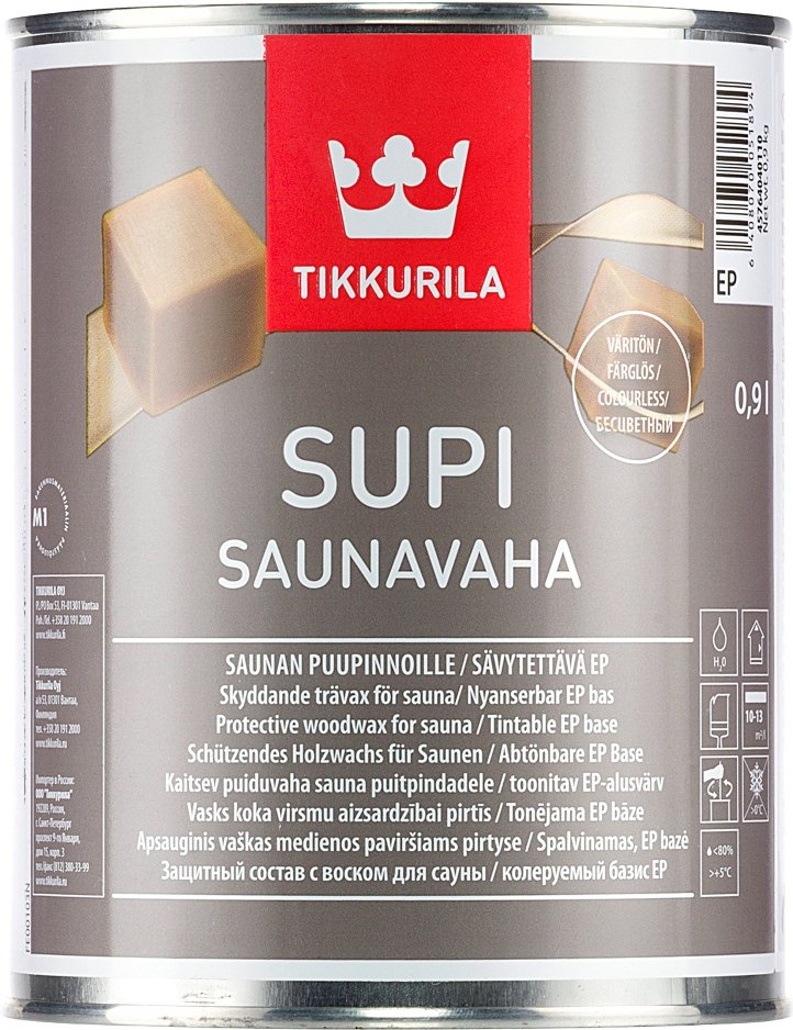 

Воск Tikkurila Supi Saunavaha 0.9 л (базис ЕР)