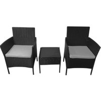 Набор садовой мебели Calviano 3 предмета (черный)