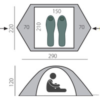 Треккинговая палатка BTrace Cloud 2 2018 Dur