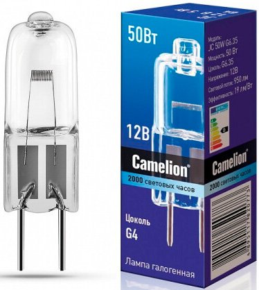 

Галогенная лампа Camelion JC 50W G6.35