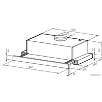 Кухонная вытяжка LEX Honver 2M 600 (черный)