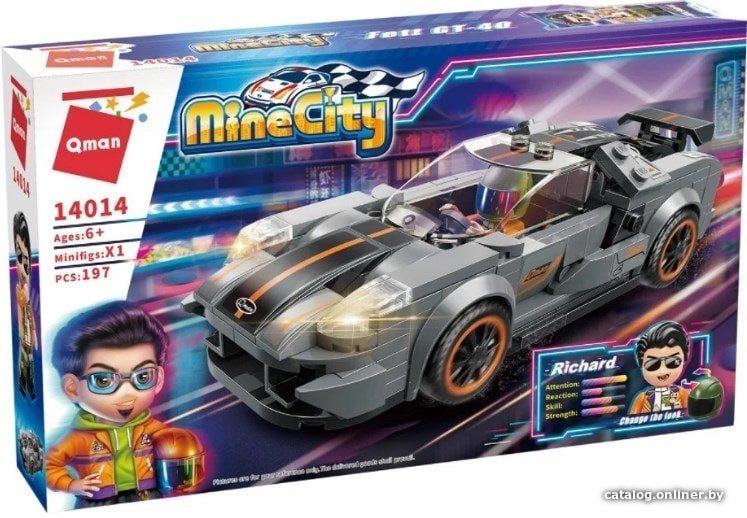 Конструктор Qman Mine City 14014 Гоночный автомобиль