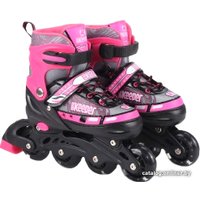 Роликовые коньки Игротрейд HD-P582-PS (р. 29-33, черный/розовый)