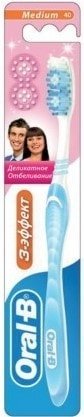 Зубная щетка Oral-B 3-Эффект Деликатное отбеливание средней жесткости (1 шт)