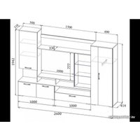 Стенка Стендмебель Сиена (дуб белфорт/венге) в Лиде